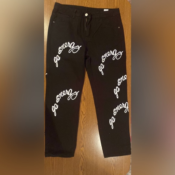 Black and white print jeans - Picture 1 of 2